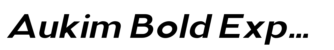 Aukim Bold Expanded Italic